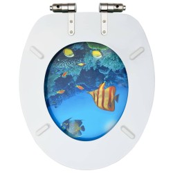 vidaXL Tavoletta WC Coperchio Chiusura Morbida MDF Design Fondo Mare