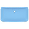 vidaXL Lavabo Lusso Rettangolare Azzurro Opaco 71x38 cm in Ceramica