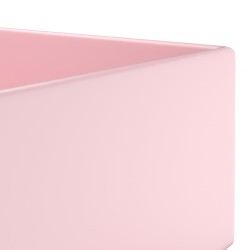 vidaXL Lavandino con Troppopieno in Ceramica Rosa Opaco