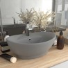 vidaXL Lavabo con Troppopieno Ovale Turchese Grigio 58,5x39 cm Ceramica