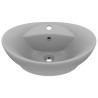 vidaXL Lavabo con Troppopieno Ovale Turchese Grigio 58,5x39 cm Ceramica