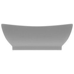 vidaXL Lavabo con Troppopieno Ovale Turchese Grigio 58,5x39 cm Ceramica