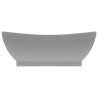 vidaXL Lavabo con Troppopieno Ovale Turchese Grigio 58,5x39 cm Ceramica