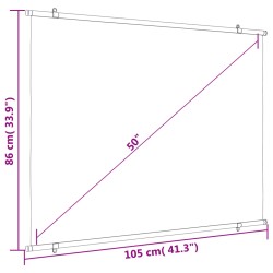 vidaXL Schermo di Proiezione 50" 4:3