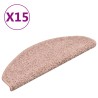 vidaXL Tappetini per Scale 15 pz Rosa Chiaro 65x21x4 cm