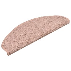 vidaXL Tappetini per Scale 15 pz Rosa Chiaro 65x21x4 cm