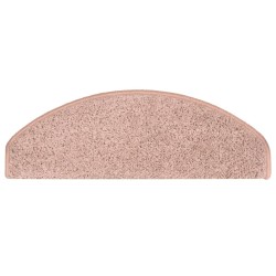 vidaXL Tappetini per Scale 15 pz Rosa Chiaro 65x21x4 cm