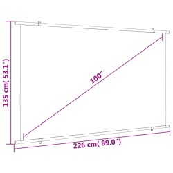 vidaXL Schermo di Proiezione 100" 16:9