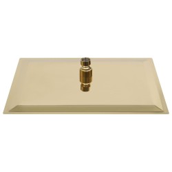 vidaXL Testa Doccia a Pioggia in Acciaio Inox 40x40 cm Quadrata Oro