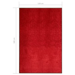 vidaXL Zerbino Lavabile Rosso 120x180 cm