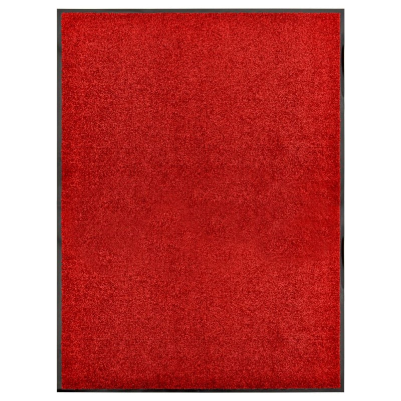 vidaXL Zerbino Lavabile Rosso 90x120 cm