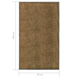 vidaXL Zerbino Lavabile Marrone 90x150 cm