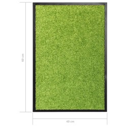 vidaXL Zerbino Lavabile Verde 40x60 cm