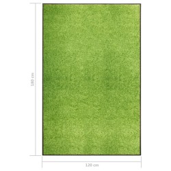 vidaXL Zerbino Lavabile Verde 120x180 cm