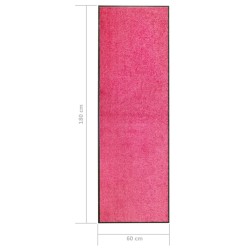 vidaXL Zerbino Lavabile Rosa 60x180 cm