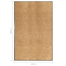 vidaXL Zerbino Lavabile Crema 120x180 cm