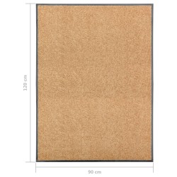 vidaXL Zerbino Lavabile Crema 90x120 cm