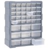 vidaXL Mobile Contenitore con 39 Cassetti 38x16x47 cm Grigio