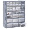 vidaXL Mobile Contenitore con 39 Cassetti 38x16x47 cm Grigio