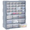 vidaXL Mobile Contenitore con 39 Cassetti 38x16x47 cm Grigio