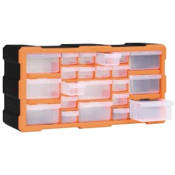 vidaXL Mobile Contenitore con 22 Cassetti 49x16x25,5 cm