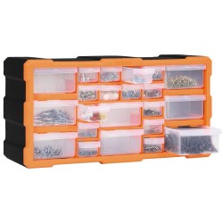 vidaXL Mobile Contenitore con 22 Cassetti 49x16x25,5 cm