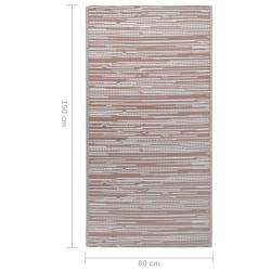 vidaXL Tappeto da Esterni Marrone 80x150 cm in PP