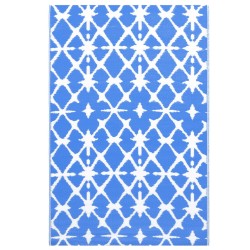 vidaXL Tappeto da Esterni Blu e Bianco 160x230 cm in PP