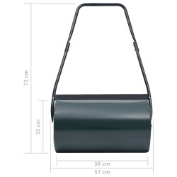 vidaXL Arieggiatore da Giardino Verde e Nero 57 cm 43 L