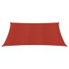 vidaXL Vela Parasole 160 g/m² Rossa 3,6x3,6 m in HDPE