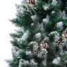 vidaXL Albero di Natale Artificiale con Pigne e Neve Bianca 150 cm