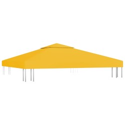 vidaXL Copertura Superiore per Gazebo a 2 Strati 310 g/m² 3x3 m Gialla