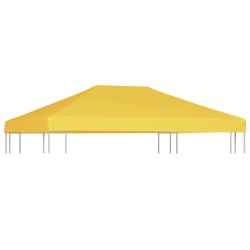 vidaXL Copertura Superiore per Gazebo 270 g/m² 4x3 m Gialla