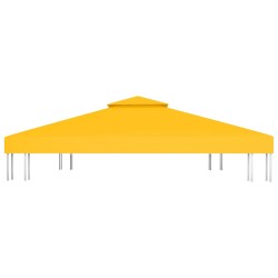 vidaXL Copertura Superiore per Gazebo a 2 Strati 310 g/m² 4x3 m Gialla