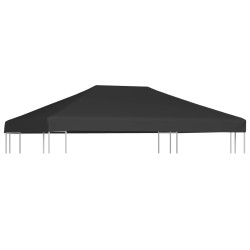 vidaXL Copertura Superiore per Gazebo 270 g/m² 4x3 m Nera