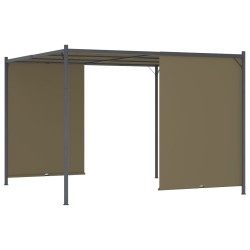 vidaXL Gazebo da Giardino con Tetto Retrattile 3x3 m Talpa 180 g/m²