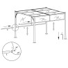 vidaXL Gazebo da Giardino con Tetto Retrattile 3x3 m Talpa 180 g/m²