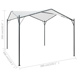 vidaXL Gazebo da Giardino 3x3x2,6 m Bianco 180 g/m²