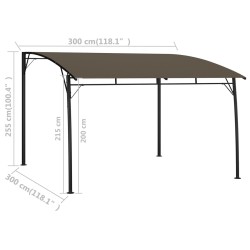 vidaXL Tenda Parasole da Giardino 3x3x2,55 m Talpa