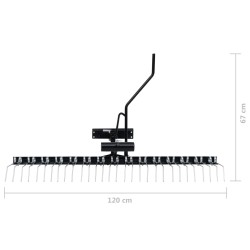 vidaXL Scarificatore per Trattorino Tagliaerba 120 cm