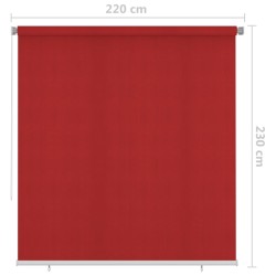 vidaXL Tenda a Rullo per Esterni 220x230 cm Rossa