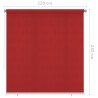 vidaXL Tenda a Rullo per Esterni 220x230 cm Rossa