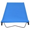 vidaXL Lettini Campeggio 2 pz 180x60x19 cm Tessuto Oxford Acciaio Blu