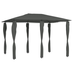 vidaXL Gazebo con Montanti Rivestiti 3x4x2,6 m Antracite 160 g/m²