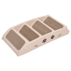 vidaXL Scala Pieghevole per Cani Crema 62x40x49,5 cm