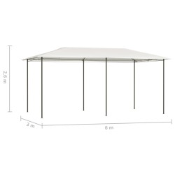 vidaXL Gazebo 3x6x2,6 m Crema 160 g/m²