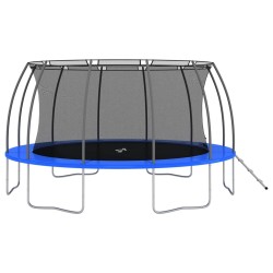 vidaXL Set Trampolino Rotondo 488x90 cm 150 kg