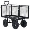 vidaXL Carrello a Mano da Giardino Nero 350 kg