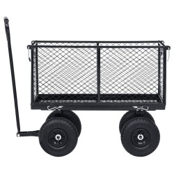 vidaXL Carrello a Mano da Giardino Nero 350 kg