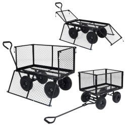 vidaXL Carrello a Mano da Giardino Nero 350 kg